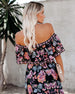 One-Shoulder Printed Long-Hem Maxi Dress for Women – European and American Style