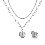 Split Love Ring Pendant Necklace Set Women's Designer Necklace Jewelry