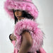 Imitation Raccoon Fur Basin Hat Warm Ball Bag Set Fur Hat Bag Sets