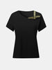 Asymmetrical Neck Short Sleeve T-Shirt for Modern Casual Outfits