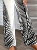 Fashion Striped Leaf Printed Wide Leg Pants for Women’s Relaxed Chic Style