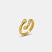 Titanium Steel Hug Bypass Ring for Women – Modern Open Adjustable Ring