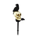 Halloween Outdoor Solar Garden Light Resin Skull Crow Decorative Light