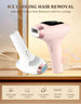 Handheld IPL Hair Removal Device with Replaceable Head and Ice Cooling Feature