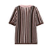 Women's Striped Knitted Co-ord Set – Top & Shorts