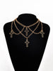 Gothic Cross Pendant Necklace Women’s Fashion Multi-Layer Jewelry