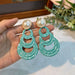 Simple Solid Color Women's Fashion Geometric Pearl Earrings Jewelry