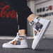 Men’s Black High-Top Trend Sneakers – Casual Sports Shoes
