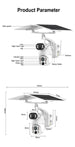 Outdoor Dual-Lens Solar Powered WiFi Surveillance Camera with Night Vision