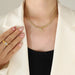 Zircon Inlaid Alphabet Letter Pendant Necklace in Premium Brass