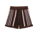 Women's Striped Knitted Co-ord Set – Top & Shorts