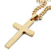 Minimalist Cross Necklace – Single Pendant Jewelry with Chain