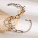 18K Gold-Plated Stainless Steel Chain Bracelet for Women