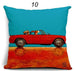 Lovely Cartoon Dog Driving Car Pillowcase – Decorative Linen Cushion Cover