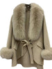 Women's Woolen Jacket Big Fur Collar High-End Luxury Fashionable Cloak Jacket