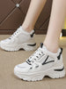 Women’s Mesh Lace-Up Platform Sneakers – Elevated Casual Comfort