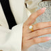 Women's Vintage White Seashell Statement Ring for Index Finger Styling