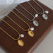 Minimalist Elliptical Titanium Steel Collarbone Necklace for Women