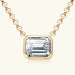 1 Carat Moissanite Pendant Necklace in 925 Sterling Silver Gold Plated