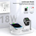 Magnetic Suction 15W Wireless Charger for Apple Mobile Phones Three-in-One Design