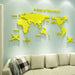 Acrylic 3D World Map Wall Stickers for Living Room and TV Background Decor
