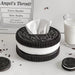 Minimalist Oreo-Inspired Tissue Box for Modern Living Room and Bedroom Decor