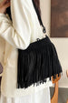 Suede Fringe Shoulder Bag – Bohemian-Inspired Casual Accessory