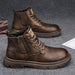 Men's British Style Retro Side-Zip Martin Boots for Autumn Casual Wear
