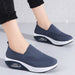 Thick Soled Air Cushion Women’s Shoes With Breathable Fly-Woven Material