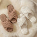 Plush Cross Strap Cotton Slippers Women's Warm Home Footwear