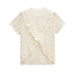 Women's Jacquard Mesh Hollow Out Knit T-Shirt with Short Sleeves