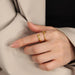 Titanium Steel Layered Wrap Ring for Women – Fashion Statement Jewelry
