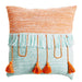 Cable Knit Cushion Cover – Vintage Mixed-Color Pillowcase with Tassels