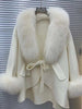 Women's Woolen Jacket Big Fur Collar High-End Luxury Fashionable Cloak Jacket