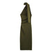 Women's Asymmetric Diagonal Neck Pleated Maxi Dress – Sleeveless Long Dress