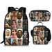 3PC-SET Toilet Man Backpack Primary Secondary School Teenage Peripheral Schoolbags