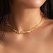 Liquid Wrinkled Irregular Collar Choker Metal Lava Necklace Women's Jewelry