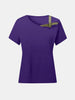 Asymmetrical Neck Short Sleeve T-Shirt for Modern Casual Outfits