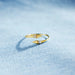 925 Sterling Silver Inlaid Zircon Bypass Ring for Women – Adjustable Open Design