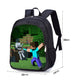 Teenager Minecraft Cartoon Backpack – Cool School Bag for Boys