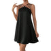 Women's Sleeveless V-Neck Cutout Mini Skirt Dress – Relaxed Fit