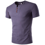 Linen Short Sleeve T-Shirt Men's Hedge Wind Menswear Hemp Material Clothes