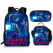 3PC-SET Toilet Man Backpack Primary Secondary School Teenage Peripheral Schoolbags