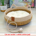 Cat Dog Bed Woven Removable Upholstery Sleeping House Rattan Wear-resistant Pet Beds