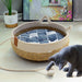 Cat Dog Bed Woven Removable Upholstery Sleeping House Rattan Wear-resistant Pet Beds
