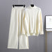 High-End Half-Turtleneck Sweater Wide-Leg Pants Women Two-Piece Set