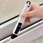 Multi-Purpose Door Window Groove Cleaning Brush with Dustpan Crevice Brush