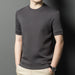 Men’s Knitted Short-Sleeve Round Neck Sweater T-Shirt