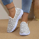 Printed Slip-On Shoes with Rounded Toe for Effortless Everyday Style