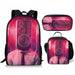 3PC-SET Toilet Man Backpack Primary Secondary School Teenage Peripheral Schoolbags